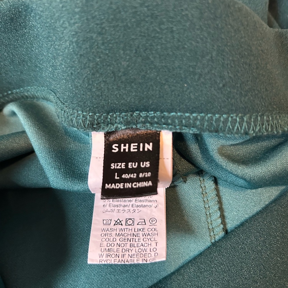 🌸NWOT🌸 SHEIN Dark Teal Maxi Pencil Skirt - Size Large (8/10) - Picture 4 of 5
